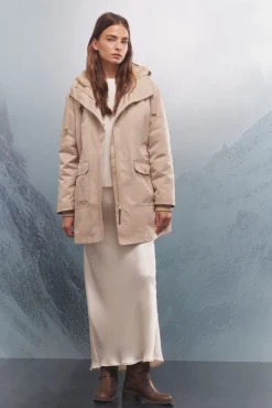 Springfield Parka capucha 2 en 1 repelente al agua beige Online