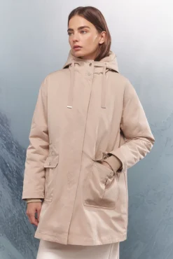 Springfield Parka capucha 2 en 1 repelente al agua beige Online