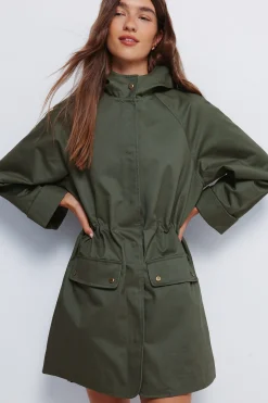 Springfield Parka capucha algodón kaki