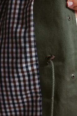 Springfield Parka capucha algodón kaki