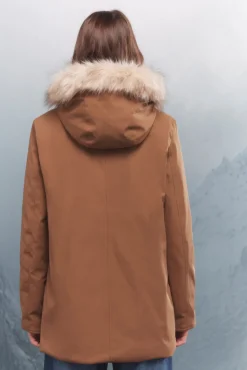 Springfield Parka capucha cierre metálico Sorona Aura nude Sale