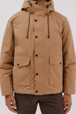 Cortefiel Parka con capucha Camel