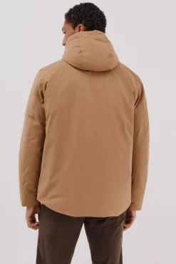 Cortefiel Parka con capucha Camel