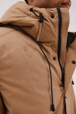 Cortefiel Parka con capucha Camel