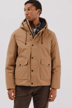 Cortefiel Parka con capucha Camel