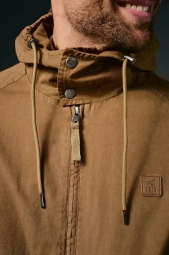 OOTO Parka corta algodón Marr&oacute;n Discount