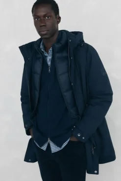 Pedro del Hierro Parka corta capucha Azul
