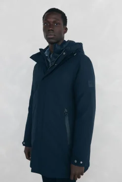 Pedro del Hierro Parka corta capucha Azul