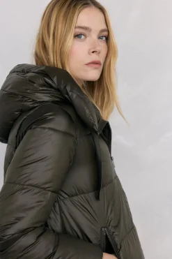 Pedro del Hierro Parka corta capucha Verde Hot