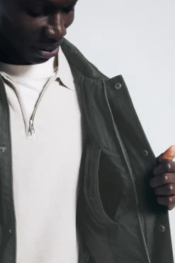 Springfield Parka corta cuello pana kaki Online