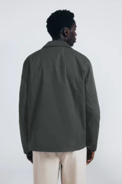 Springfield Parka corta cuello pana kaki Online