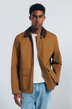 Springfield Parka corta cuello pana amarillo Best