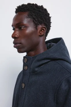 Springfield Parka corta efecto lana azul Best