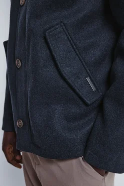 Springfield Parka corta efecto lana azul Best