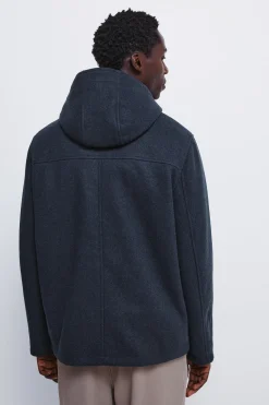 Springfield Parka corta efecto lana azul Best