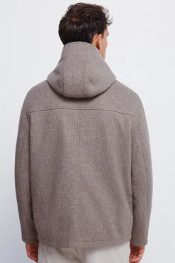 Springfield Parka corta efecto lana nude Discount