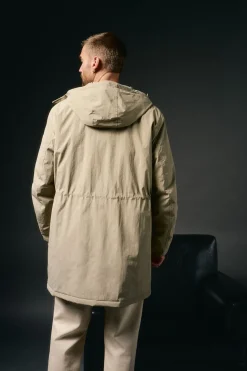 OOTO Parka larga acolchada Beige