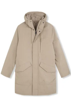 OOTO Parka larga acolchada Beige