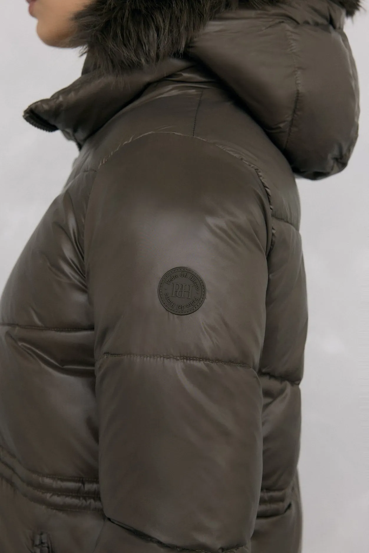 Pedro del Hierro Parka larga capucha Verde Discount