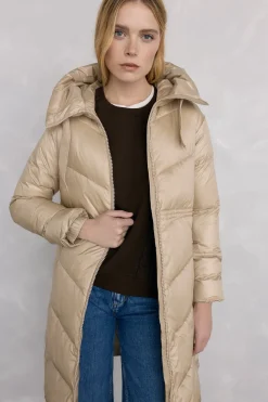 Pedro del Hierro Parka larga capucha Crudo