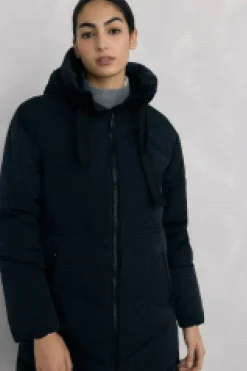 Pedro del Hierro Parka larga capucha Negro Outlet