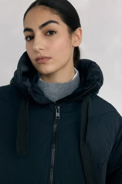 Pedro del Hierro Parka larga capucha Negro Outlet