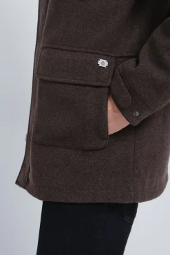 Springfield Parka larga efecto lana estampado Outlet