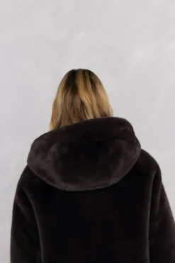 Pedro del Hierro Parka reversible pelo Marr&oacute;n Discount