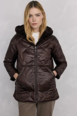 Pedro del Hierro Parka reversible pelo Marr&oacute;n Discount