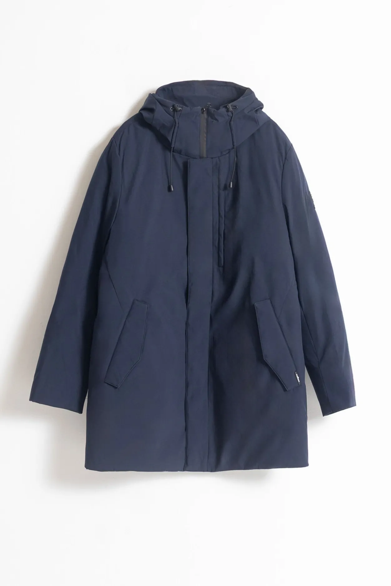 PuroEGO Parka técnica capucha arena Azul marino