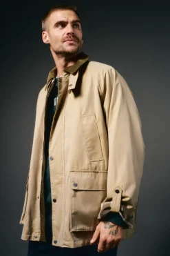 OOTO Parka tejido efecto encerado Beige Online