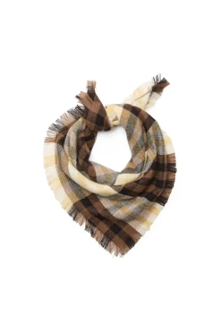 Vero Moda Pasmina de cuadros Marr&oacute;n oscuro Online