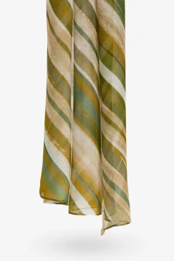 Vilanova Pañuelo Estampado con Efecto Lino kaki Sale