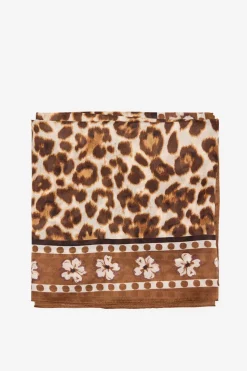 Cortefiel Pañuelo estampado leopardo Marfil Online