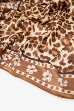 Cortefiel Pañuelo estampado leopardo Marfil Online