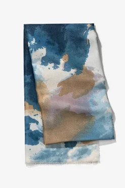 Vilanova Pañuelo Rectangular Estampado Azul New