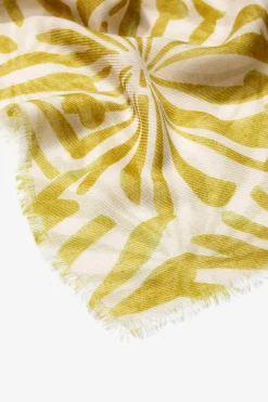 Vilanova Pañuelo semitransparente con estampado floral Estampado beige Clearance