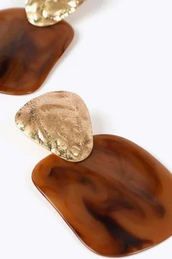 Lola Casademunt Pendientes combinados Marr&oacute;n Discount