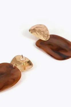 Lola Casademunt Pendientes combinados Marr&oacute;n Discount