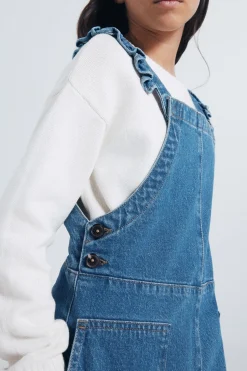 Springfield Kids Peto largo vaquero niña azul New