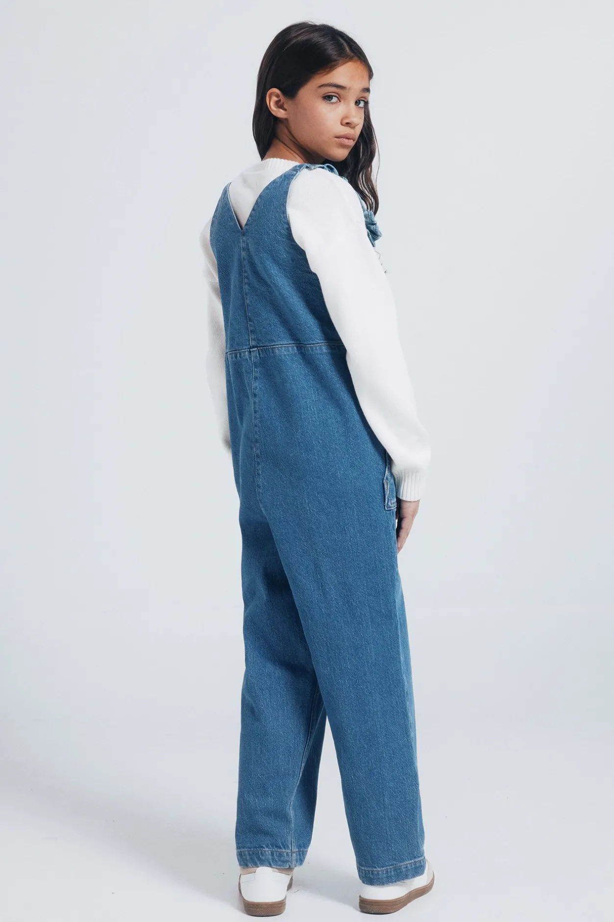 Springfield Kids Peto largo vaquero niña azul New