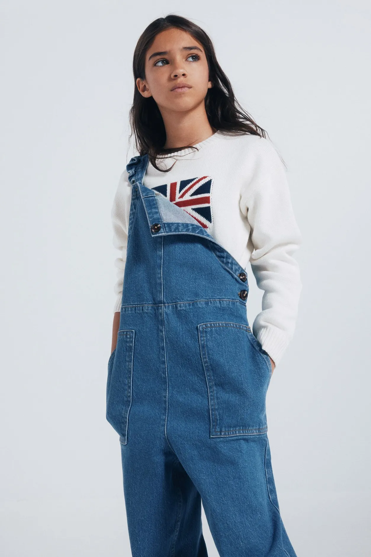 Springfield Kids Peto largo vaquero niña azul New