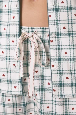 Women'secret Pijama camisero algodón cuadros estampado Outlet