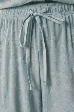 Women'secret Pijama camisero largo jacquard floral verde Hot