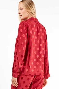 Gisela Pijama camisero topitos estampado Sale