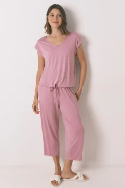 Women'secret Pijama Capri viscosa soft touch rosa Online