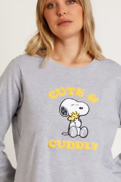 Admas Pijama Family Snoopy Funny para mujer gris Online
