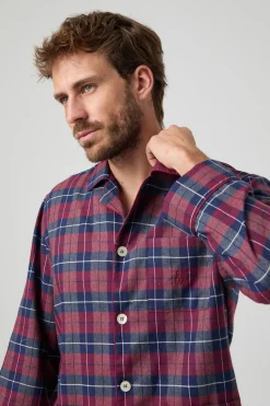 Kiff-Kiff Pijama Kiff Kiff Franela Cuadros Azul Rojo estampado New