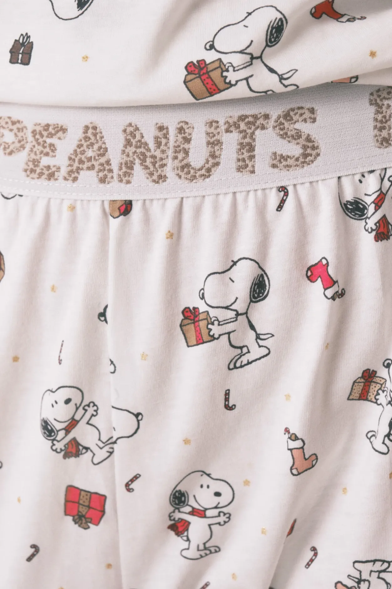 Women'secret Pijama largo 100% algodón blanco Snoopy marfil Online
