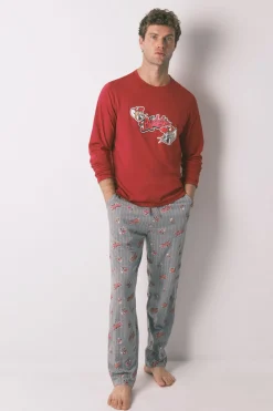 Women'secret Pijama largo 100% algodón Buddies rojo Online